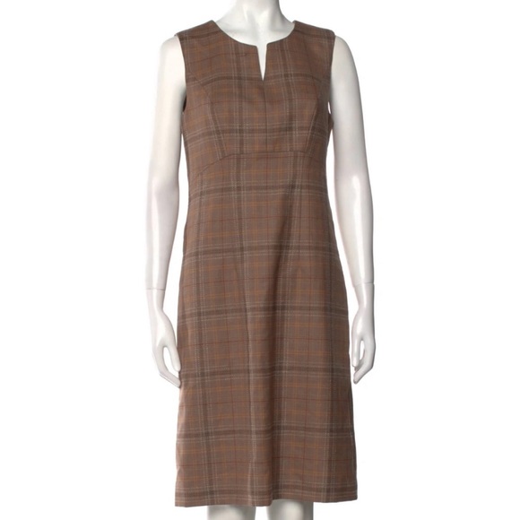 Pendleton Plaid Vegan Wool Midi Dress Size 6 - Picture 2 of 8